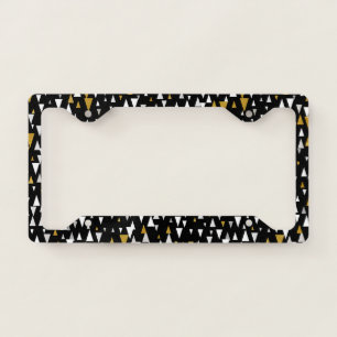 Triangle Modern Art - Black Gold License Plate Frame