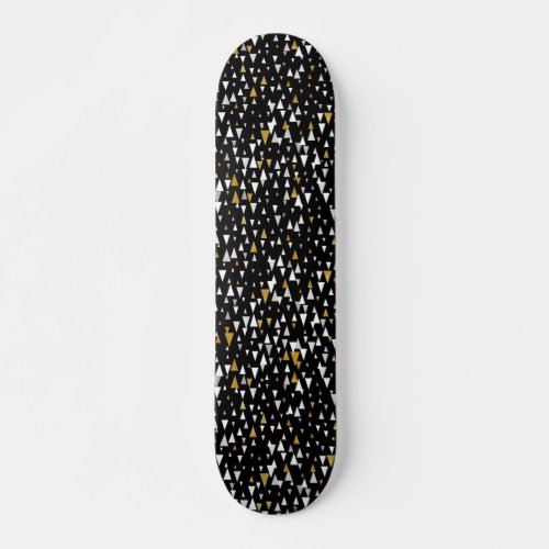 Triangle Modern Art _ Black Gold Skateboard Deck
