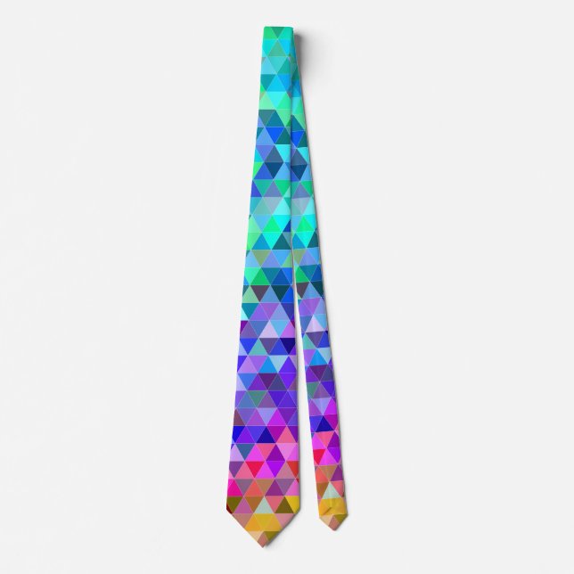 Triangle mosaic rainbow tie (Front)