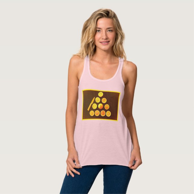 "Triangle of Half Oranges" Cute Photo. Buy Now Tank Top (Front Full)