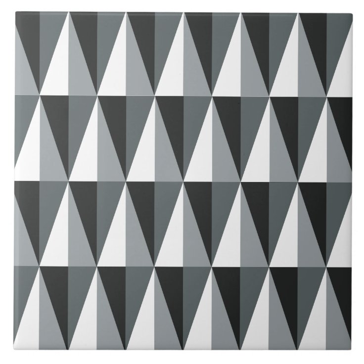 Triangle Pattern Large Ceramic Tile | Zazzle