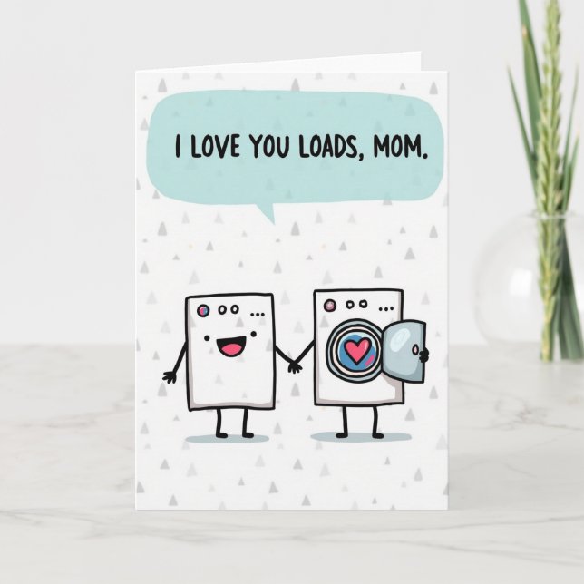 Triangle Pattern Love Mom Card (Front)