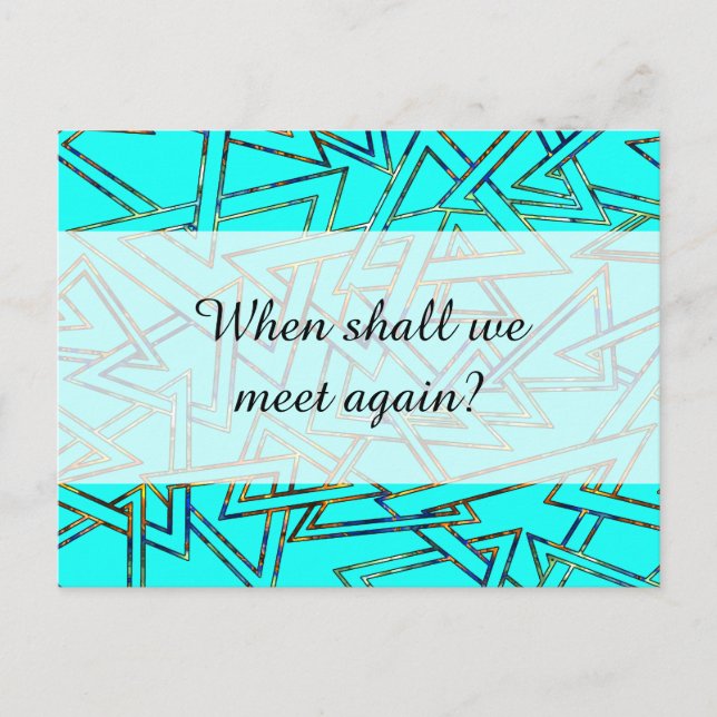 Triangle Pattern outline + your backgr. & ideas Postcard (Front)