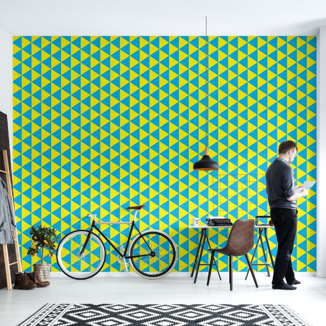 Triangle pattern wallpaper  (Living Room)