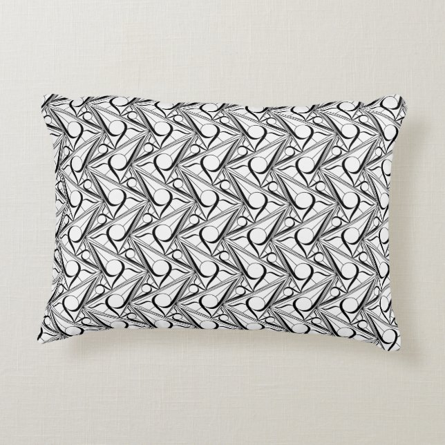 Triangle pattern with circle decorative pillow (Back)