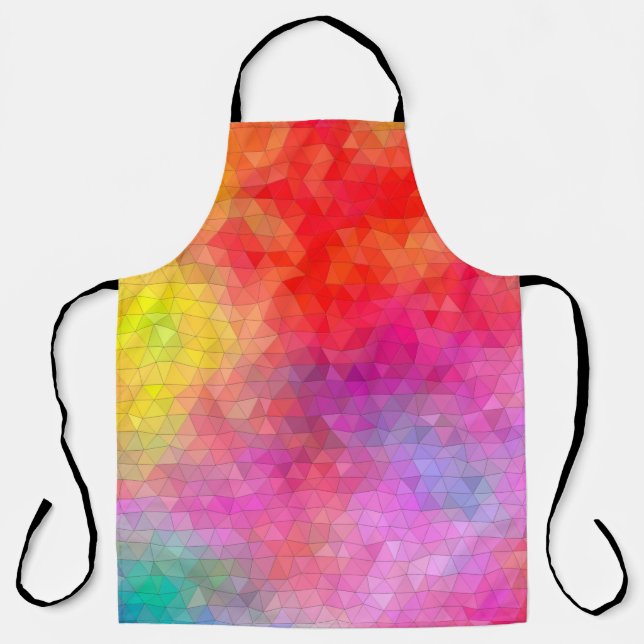 Triangle pattern with color mixing background. abs apron (Front)