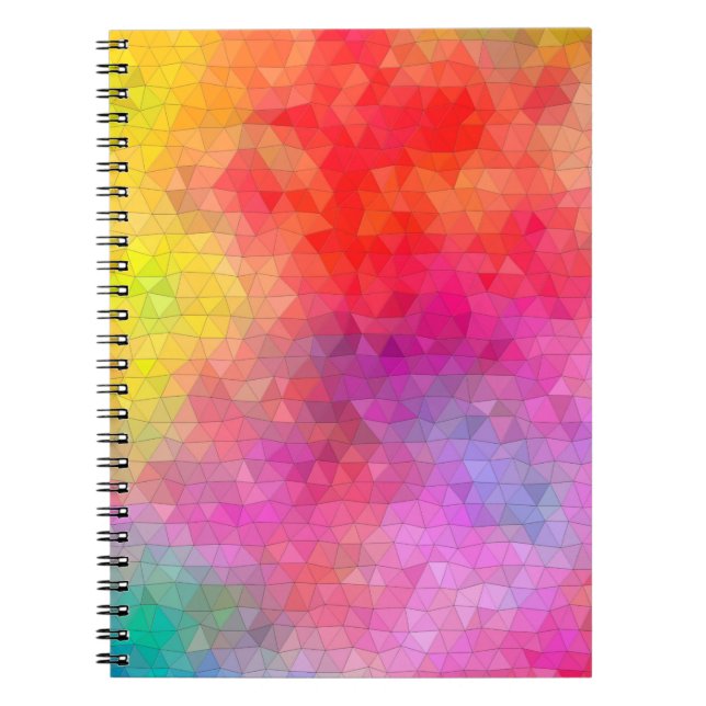 Triangle pattern with color mixing background. abs notebook (Front)