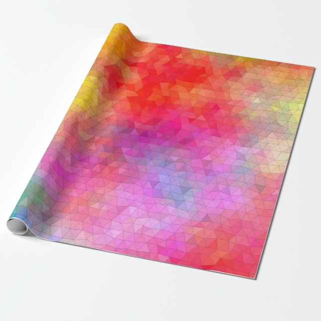 Triangle pattern with color mixing background. abs wrapping paper (Unrolled)