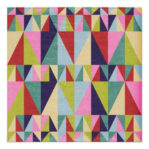 Triangle Pop Art Perfect Poster | Zazzle