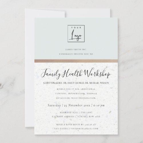 TRIANGLE ROSE GOLD GLITTER SEMINAR WORKSHOP EVENT INVITATION