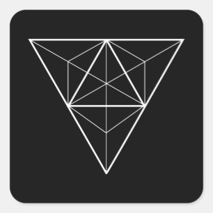 Triangle sacred geometry design square sticker