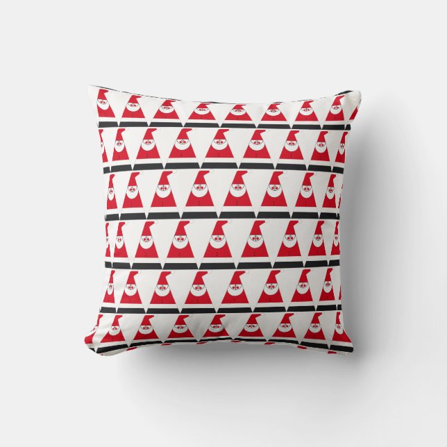 Triangle Santa Claus Throw Pillow (Front)