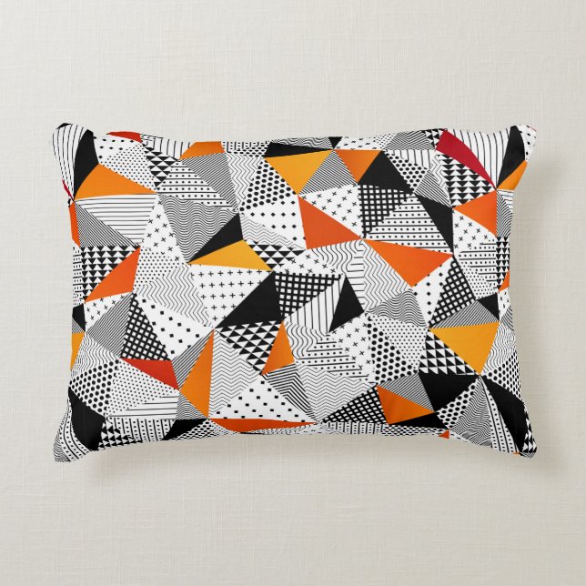 Triangle seamless pattern. Contrasting fashionable Accent Pillow (Front)