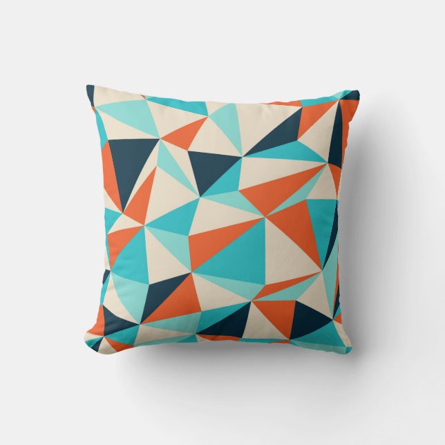 Triangle seamless pattern throw pillow (Front)