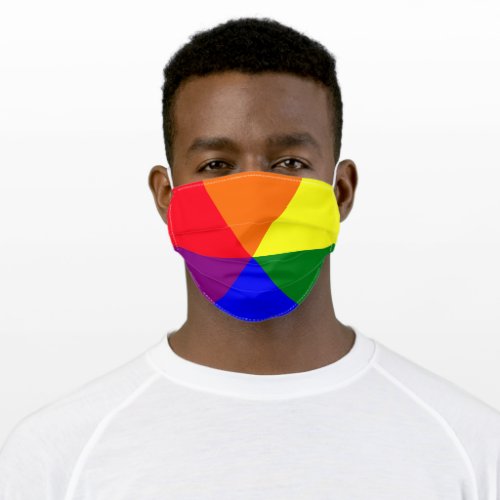 Triangle Segments Pattern Pride Colors Adult Cloth Face Mask