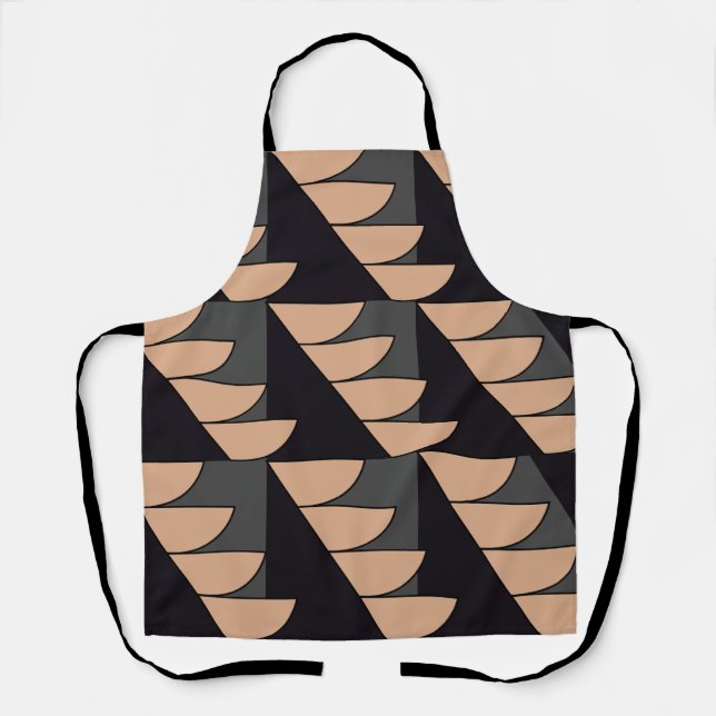 Triangle Semi Circle Geometric Pattern Apron (Front)