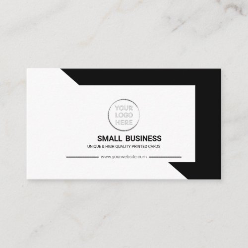 Triangle Simple Minimalist modern Black white Business Card
