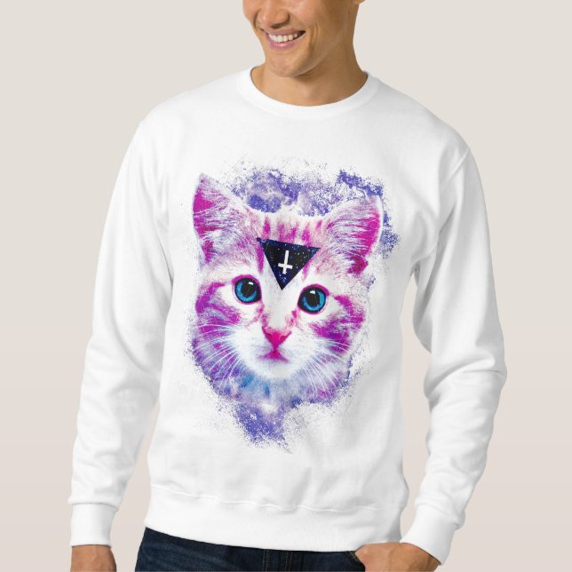 Triangle Space Kitten Sweatshirt (Front)