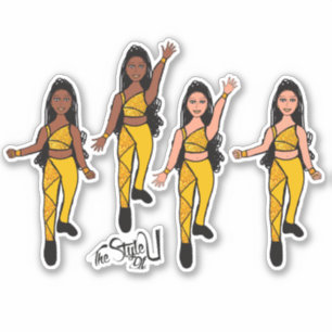 Triangle Spark Double Gold Sticker