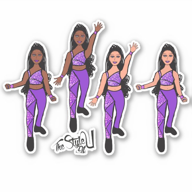 Triangle Spark Double Purple Sticker (Front)