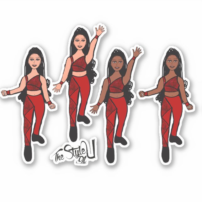 Triangle Spark Double Ruby Sticker (Front)