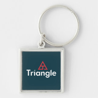 Triangle Stacked Logo Keychain