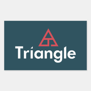 Triangle Stacked Logo Rectangular Sticker