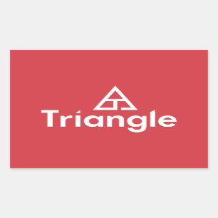 Triangle Stacked Logo Rectangular Sticker