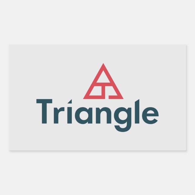 Triangle Stacked Logo Rectangular Sticker (Front)