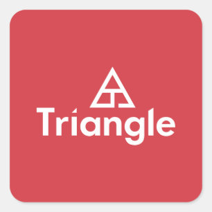Triangle Stacked Logo Square Sticker
