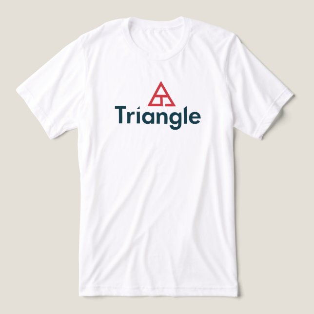 Triangle Stacked Logo Tri-Blend Shirt (Design Front)