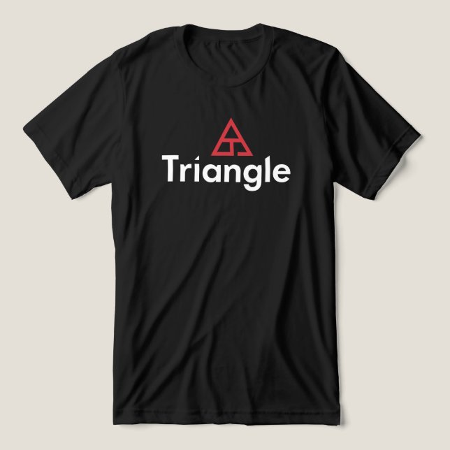 Triangle Stacked Logo Tri-Blend Shirt (Design Front)
