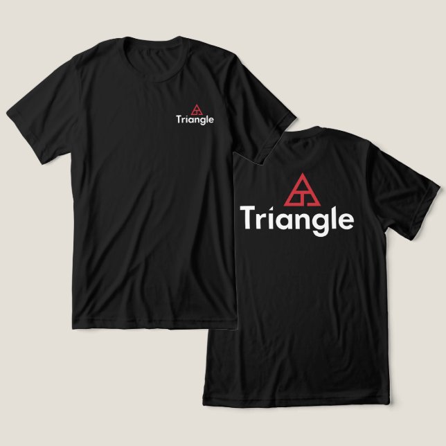 Triangle Stacked Logo Tri-Blend Shirt (Design Front & Back)