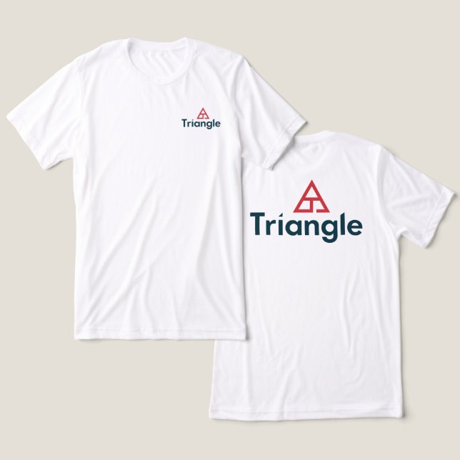 Triangle Stacked Logo Tri-Blend Shirt (Design Front & Back)