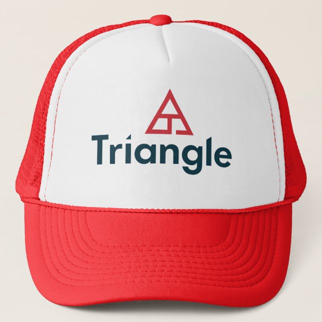 Triangle Stacked Logo Trucker Hat (Front)