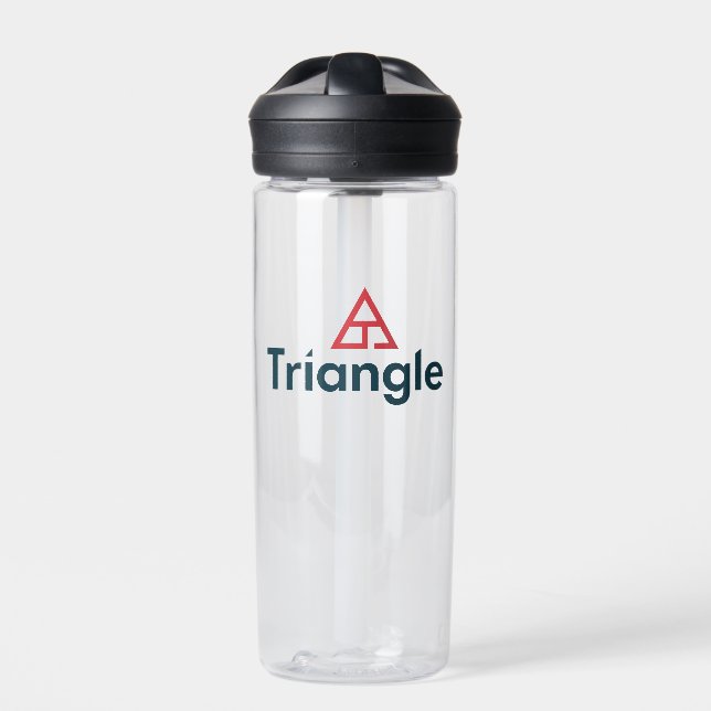 Triangle Stacked Logo Water Bottle (Front)
