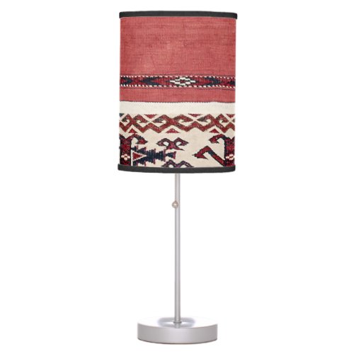 Triangle Stripe Kilim III Red Black White  Table Lamp