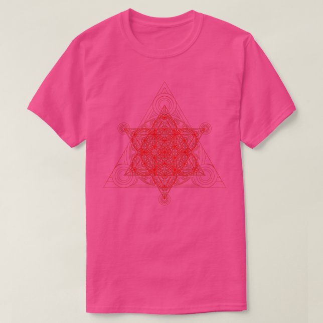 Triangle Superpyramid Red T-Shirt (Design Front)
