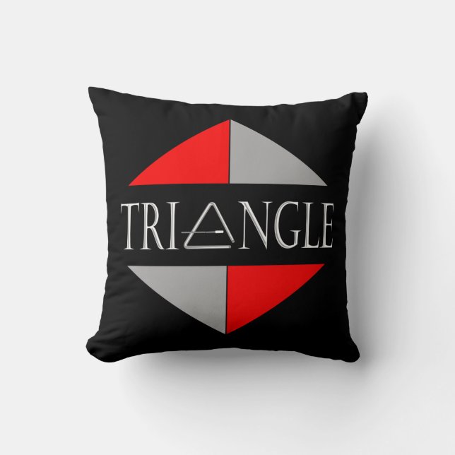 Triangle Triangles Throw Pillow (Front)