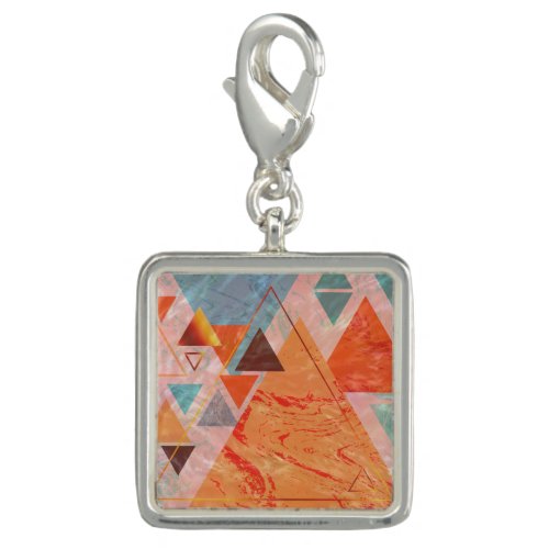 Triangles abstract geometric color block pattern charm