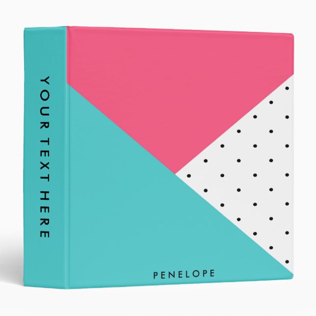 Triangles Abstract Pattern 3 Ring Binder (Front/Spine)