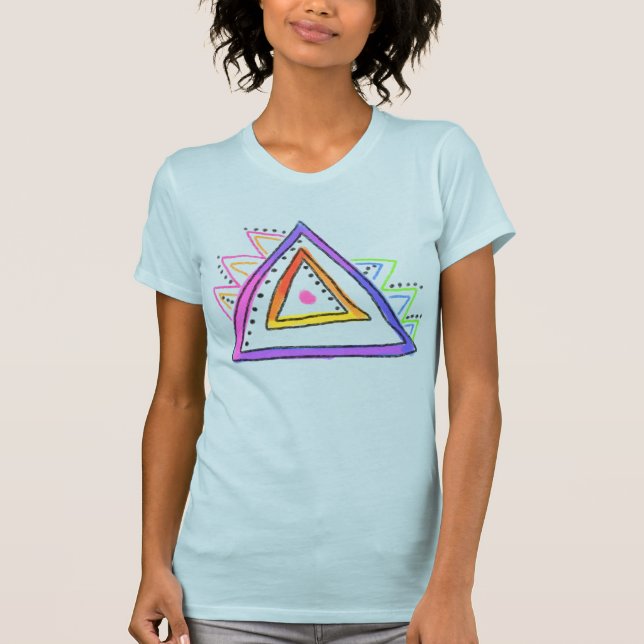Triangles Abstract Wearable Art T-Shirt (Front)