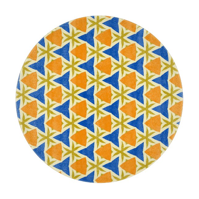 Triangles and Stars Colorful Cutting Board (Front)