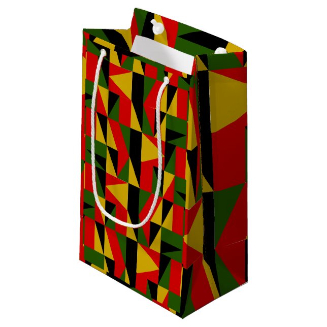 Triangles Black History  Small Gift Bag (Front Angled)