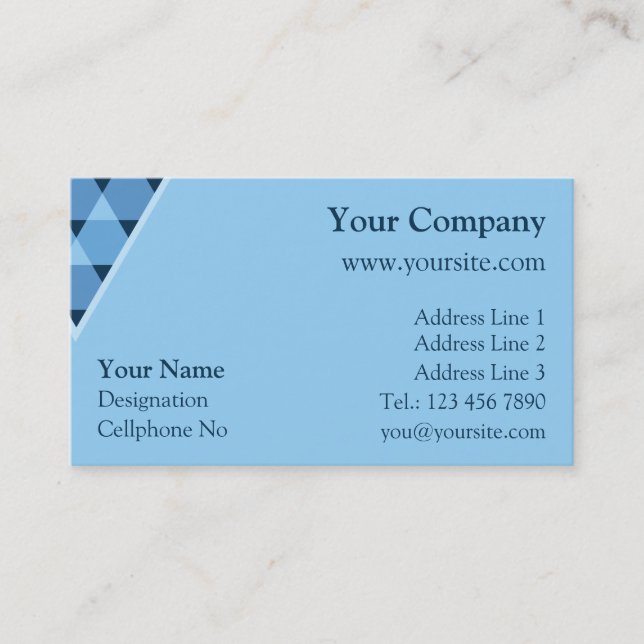 Triangles Decoration Business Card (Front)