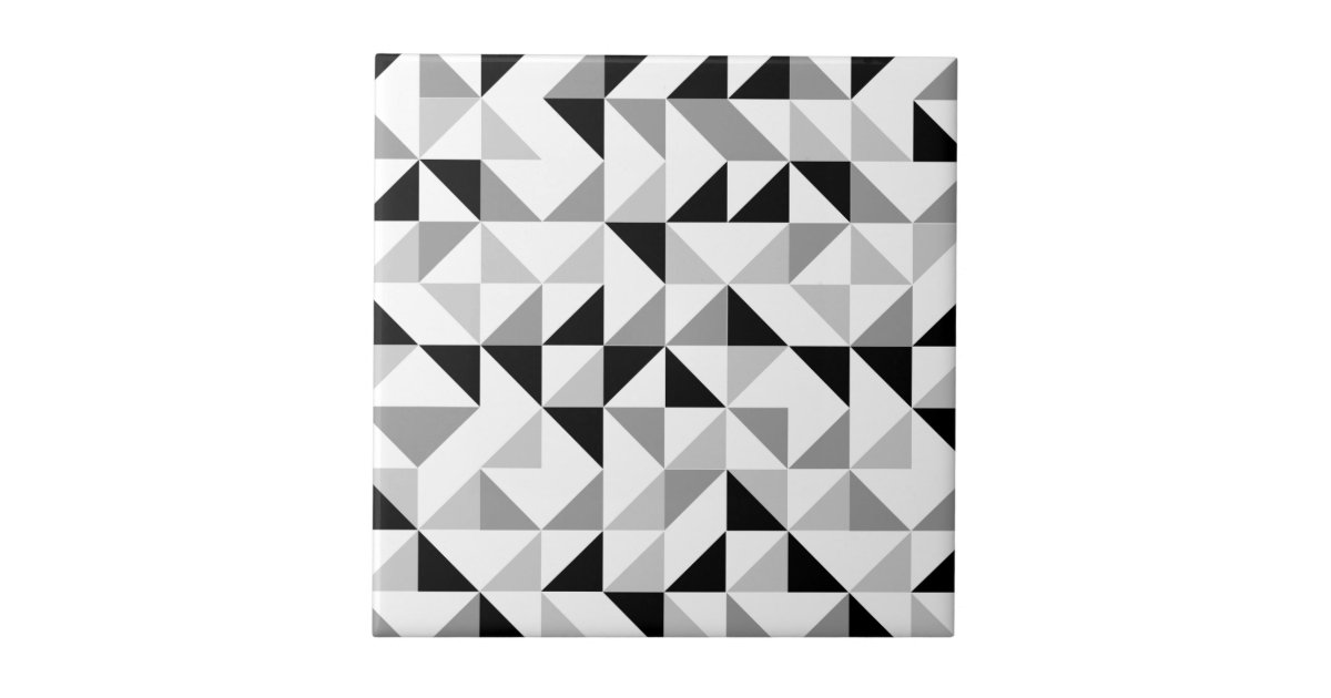 Triangles geometric pattern ceramic tile | Zazzle