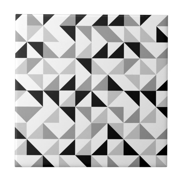 Triangles geometric pattern ceramic tile | Zazzle