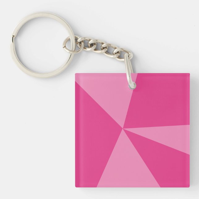 Triangles geometric pattern keychain (Front)
