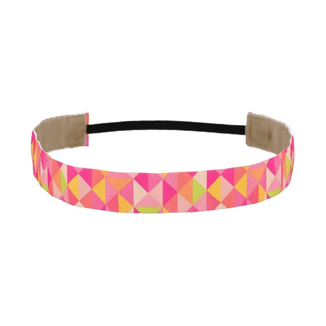 Triangles geometrical pattern athletic headband (Front)