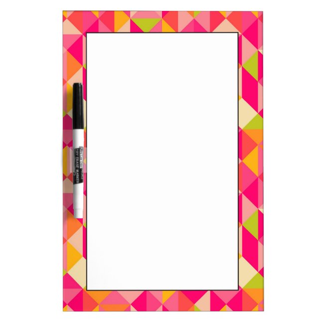 Triangles geometrical pattern Dry-Erase board (Front)